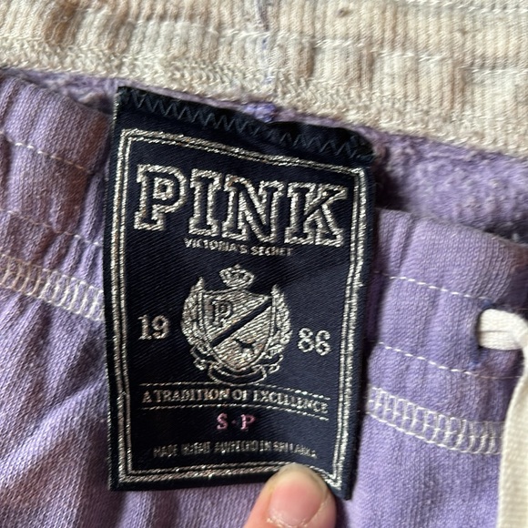 PINK purple sweatpants with little heart design on leg - Picture 2 of 2